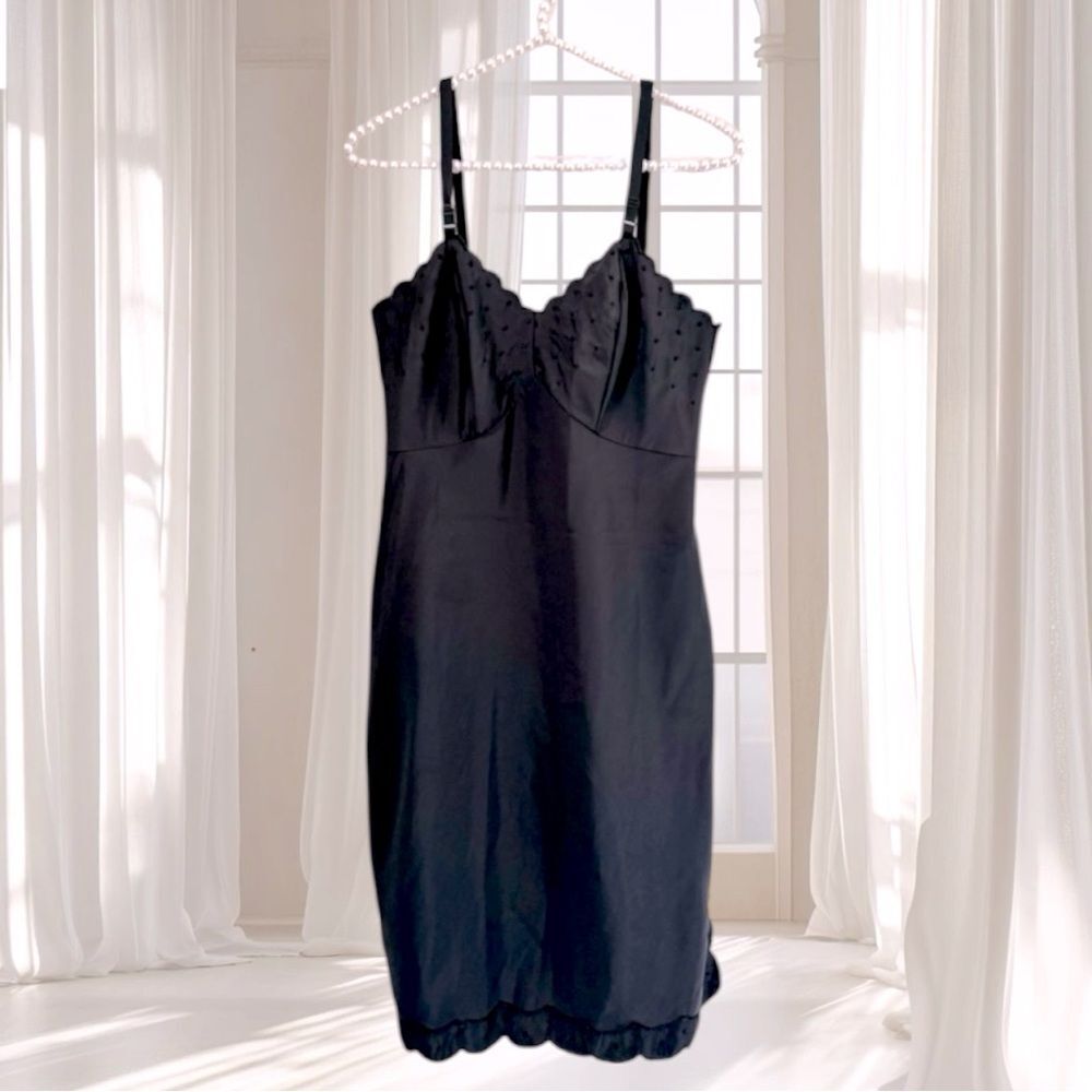 VTG Aristocraft Black Pin Dot Slip Size S